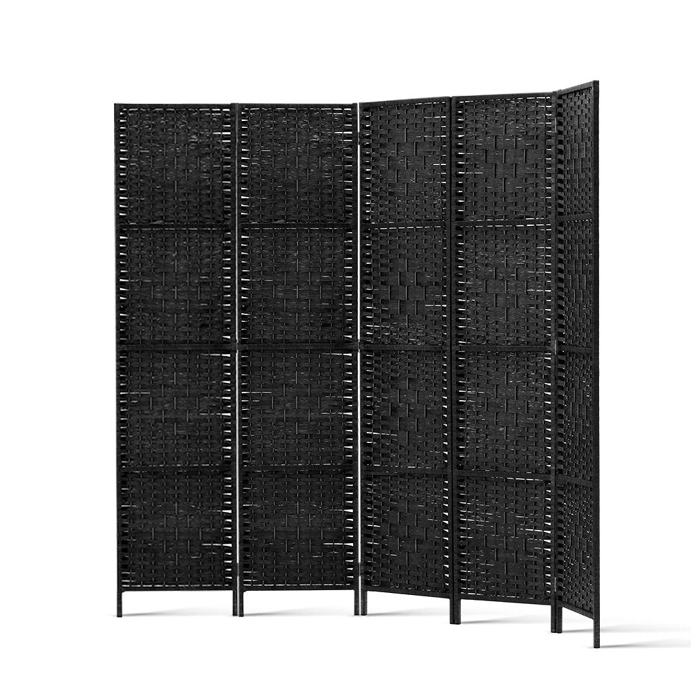 Artiss 4 Panel Room Divider Screen Privacy Timber Foldable Dividers Stand Black