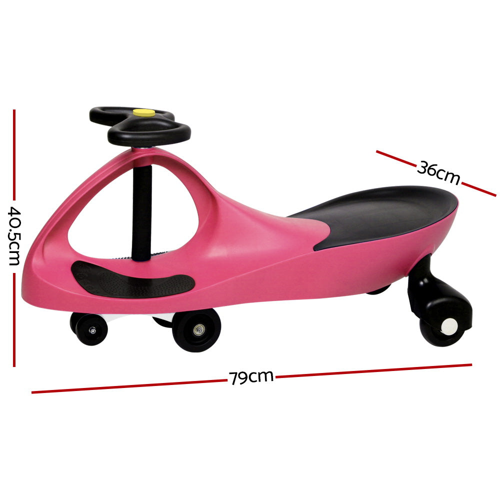 Rigo Kids Ride On Swing Car  - Pink