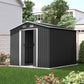 Giantz Garden Shed Outdoor Storage Sheds 2.58x3.14x2.02M Workshop Metal Base Grey