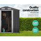 Giantz Garden Shed Outdoor Storage Sheds 1.96x1.32M Tool Workshop Metal Grey