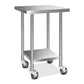 Cefito 430 Stainless Steel Kitchen Benches Work Bench Food Prep Table with Wheels 610MM x 610MM