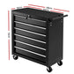 Giantz Tool Box Trolley Chest Cabinet 6 Drawers Cart Garage Toolbox Set Black