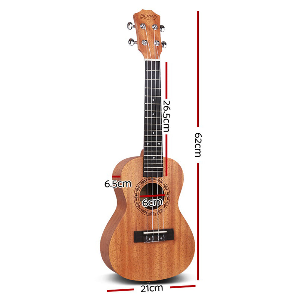 ALPHA 23 Inch Concert Ukulele Mahogany Ukeleles Uke Hawaii Guitar