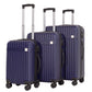 3 Piece Luggage Set Travel Hard Case 20" 24" 28" Hard Case Durable - Blue