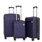 3 Piece Luggage Set Travel Hard Case 20" 24" 28" Hard Case Durable - Blue