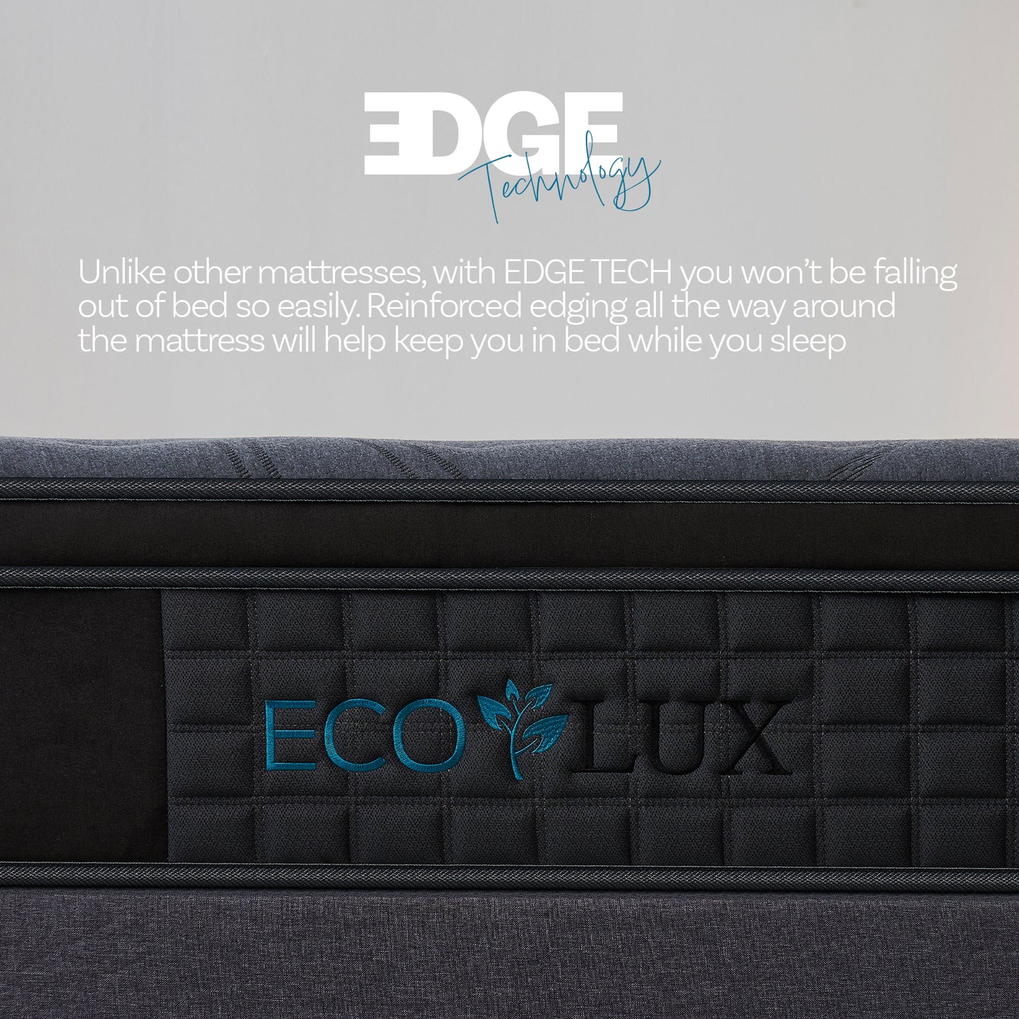 Eco Lux Euro Top 7 -Zone Pocket Spring Mattress Plush Edge Support Medium Firm - King