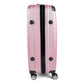 Milano Premium 3pc ABS Luggage Suitcase Luxury Hard Case Shockproof Travel Set - Rose Gold