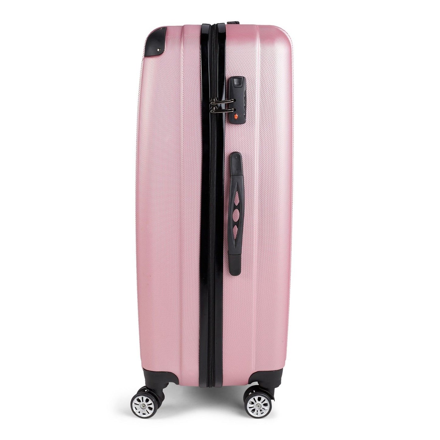 Milano Premium 3pc ABS Luggage Suitcase Luxury Hard Case Shockproof Travel Set - Rose Gold