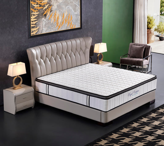 Sams Direct Mattress 5 Zone Latex Pocket Spring Mattress In A Box 30cm - King - White  Grey  Black