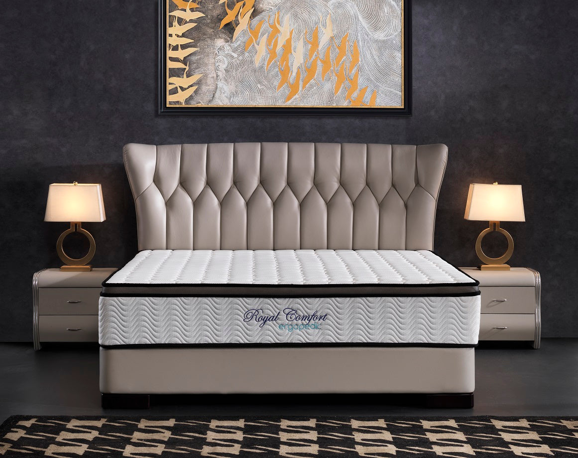 Sams Direct Mattress 5 Zone Latex Pocket Spring Mattress In A Box 30cm - King - White  Grey  Black