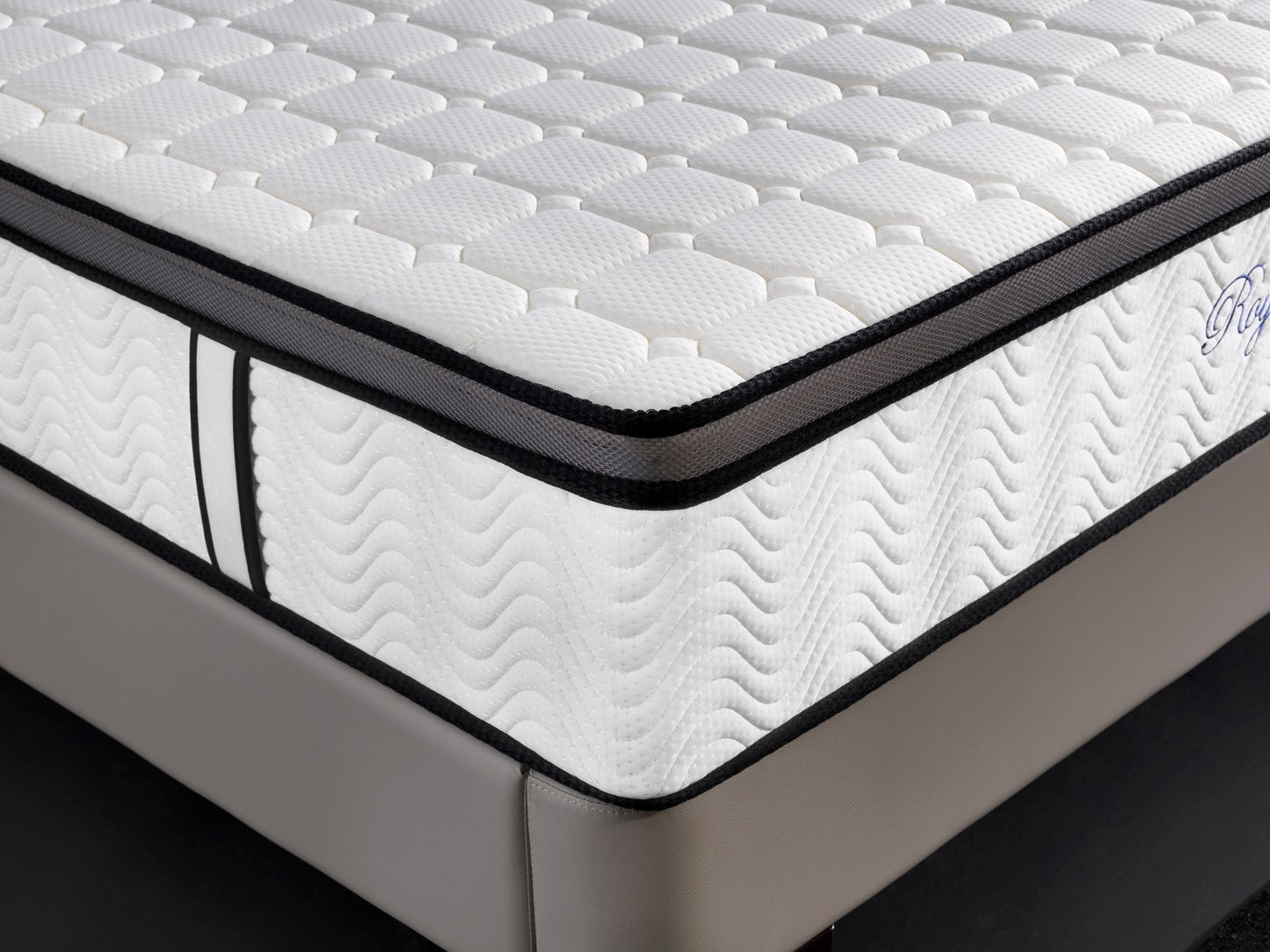 Sams Direct Mattress 5 Zone Latex Pocket Spring Mattress In A Box 30cm - King - White  Grey  Black