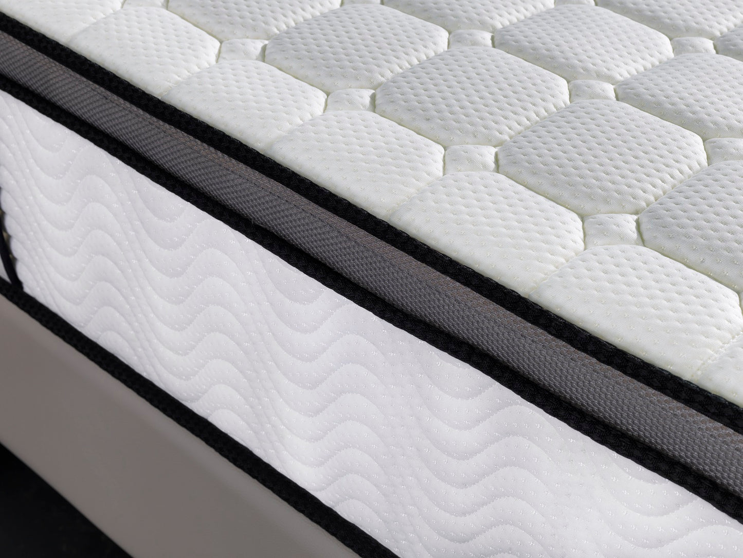 Sams Direct Mattress 5 Zone Latex Pocket Spring Mattress In A Box 30cm - King - White  Grey  Black