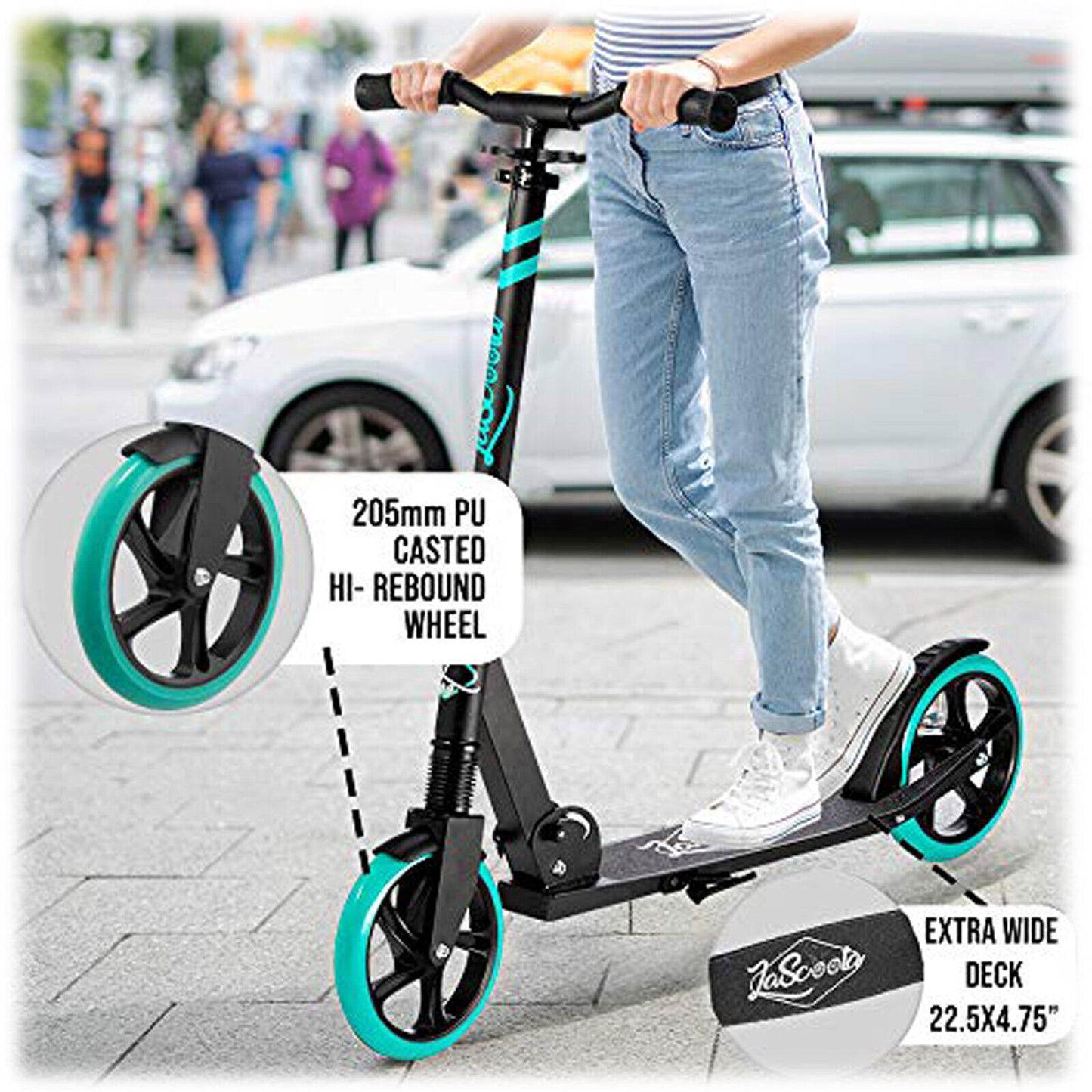 Lascoota Pulse Kick Push Commuter Scooter Teen Adult Plum