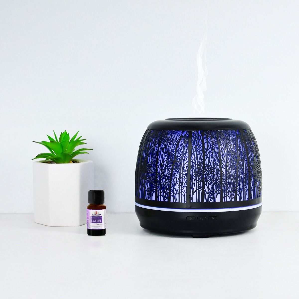 activiva 500ml Metal Essential Oil and Aroma Diffuser-Black