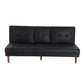 3 Seater Adjustable Sofa Bed With Cup Holder Black