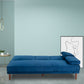 3 Seater Sofa Bed Couch with Cup Holder Velvet Navy