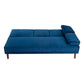 3 Seater Sofa Bed Couch with Cup Holder Velvet Navy