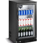 120L Black Commercial Single Door Small Bar Fridge Beverage Cooler Under Counter