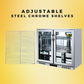 2-Door Stainless Steel Under Counter Can Cooler Wine Bar Fridge 208L | Pre Order