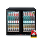 208L Double Door Commercial Bar Wine Fridge Drinks Chiller in Black