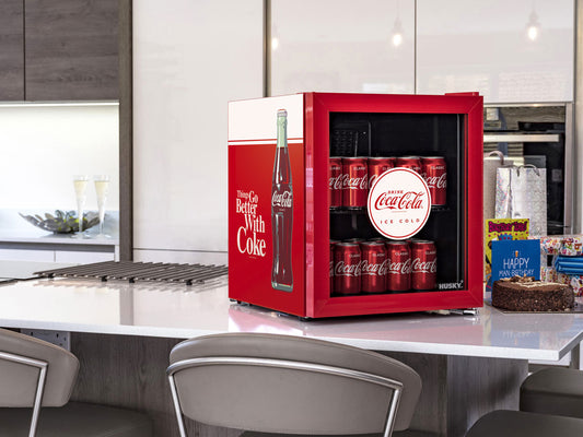 Husky 48L Glass Door Coca-Cola Coke Indoor Bar & Drinks Fridge (CKK48)