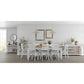 Plumeria 7pc Dining Set 190cm Table 6 Chair Solid Acacia Wood - White Brush