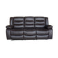 3 Seater Recliner Sofa In Faux Leather Lounge Couch in Brown