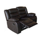 3 Seater Recliner Sofa In Faux Leather Lounge Couch in Brown