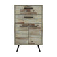 4 Drawers Tallboy Storage Cabinet Acacia Wood