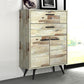 4 Drawers Tallboy Storage Cabinet Acacia Wood