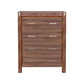 Tallboy with 4 Storage Drawers Solid Wooden Assembled in Chocolate Colour