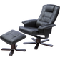 PU Leather Massage Chair Recliner Ottoman Lounge Remote