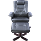 PU Leather Massage Chair Recliner Ottoman Lounge Remote