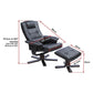 PU Leather Massage Chair Recliner Ottoman Lounge Remote