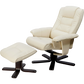 PU Leather Massage Chair Recliner Ottoman Lounge Remote