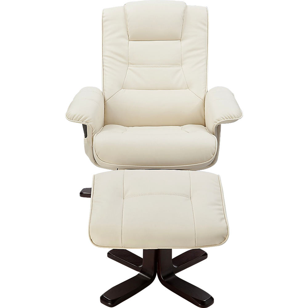 PU Leather Massage Chair Recliner Ottoman Lounge Remote