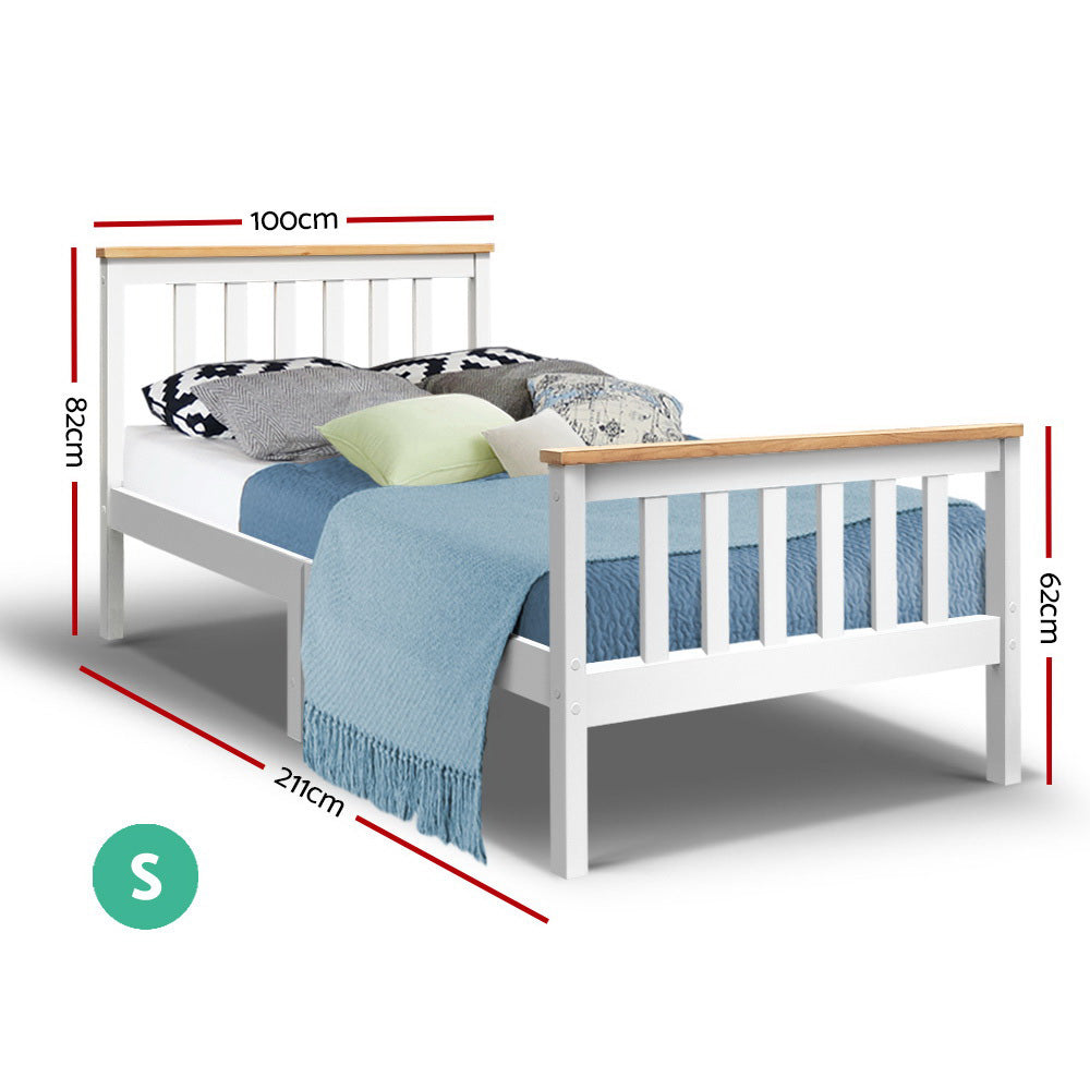 Kids Single Wooden Bed Frame Bedroom Furniture