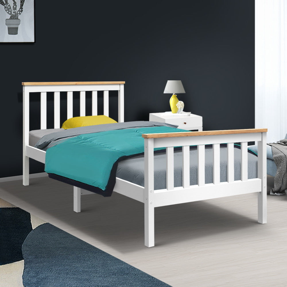 Kids Single Wooden Bed Frame Bedroom Furniture