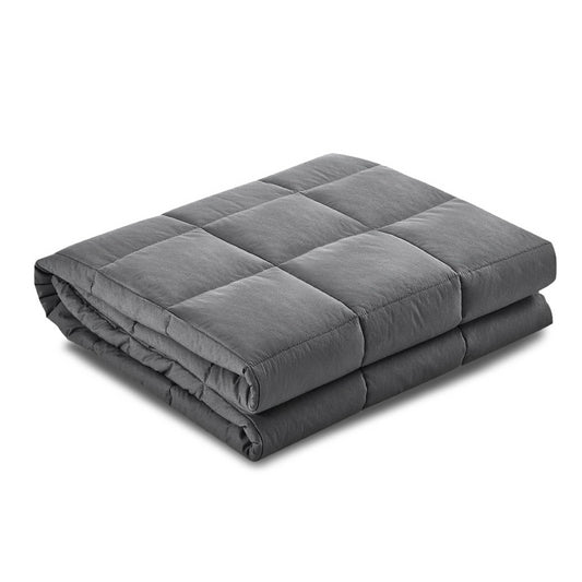 Weighted Blanket Adult 9KG Heavy Gravity Blankets Microfibre Cover Calming Relax Anxiety Relief Grey