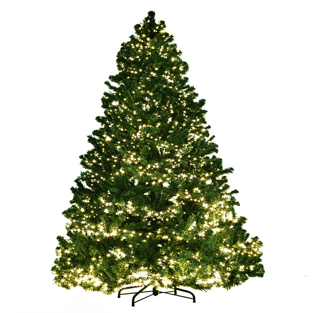 Jingle Jollys Christmas Tree 2.4M Xmas Tree with 3190 LED Lights Warm White